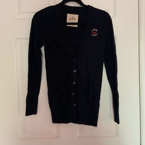 Hollister navy cardigan